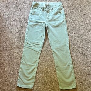 NWOT J. Crew Light Green Corduroy Pants Sz 25